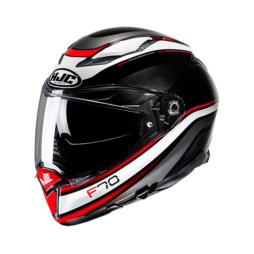 CASCO HJC F70 DIWEN BLANCO/NEGRO/ROJO M