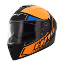CASCO NEGRO M/NARANJA BURST HRO 518 S