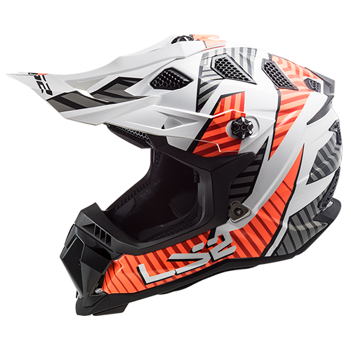 CASCO MX700 EVO ASTRO BLANCO/NARAN LS2 L