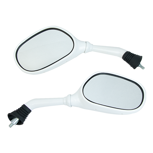 SET DE ESPEJOS ELITE 125 BLANCOS KIMTEC