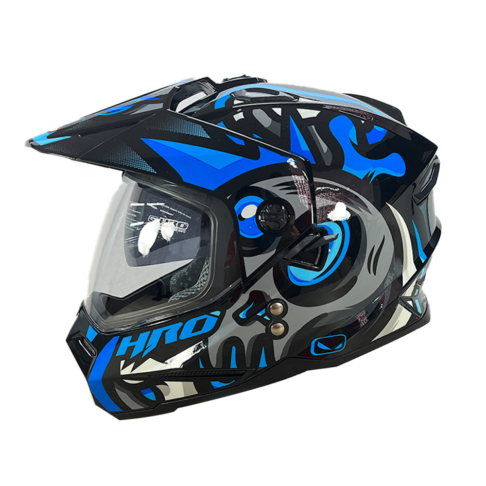 CASCO NEGRO M/AZUL COLORS HRO MX330 L