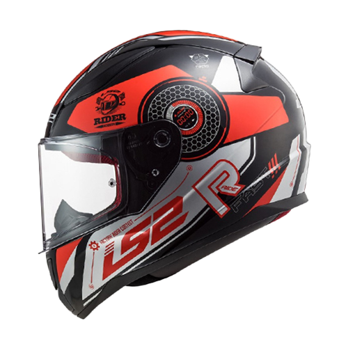 CASCO RAPID STRATUS NEGRO/ROJO LS2 S