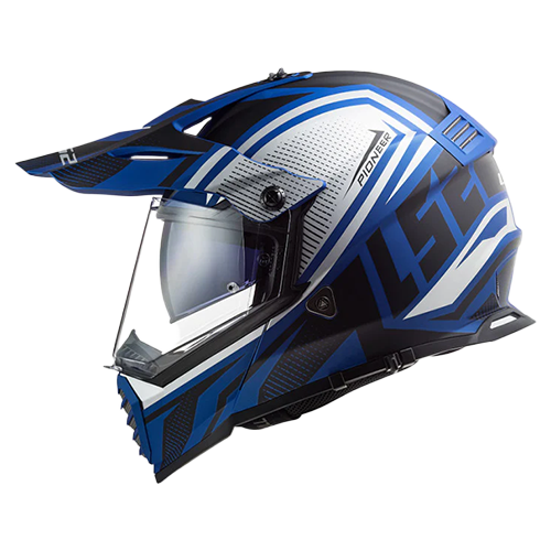 CASCO PIONER MASTER NEGRO M/AZUL LS2 S