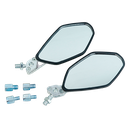 SET DE ESPEJOS TIPO LLAMAS NEGRO/BLANCO