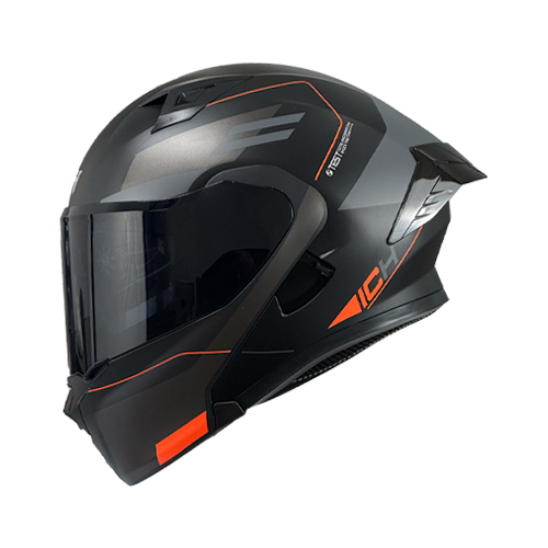 CASCO NEGRO M/NARANJA ZAYKO ICH-3120 XL