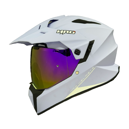CASCO MORADO M/BLAN SOLID HRO MX340 XL