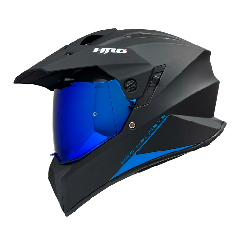CASCO NEGRO M/AZUL SOLID HRO MX340 L