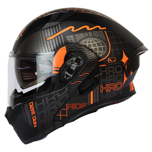 [HRO-3420SDV-WWIDE_NMNARM] CASCO NEGRO M/NARANJA WWIDE HRO 3420 M