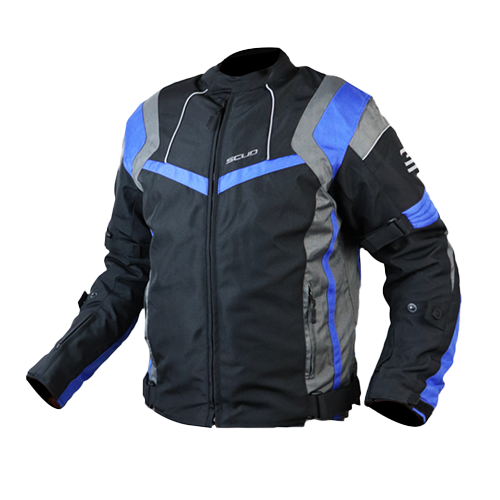 [SD1005-02J2023-XXL] CHUMPA CORDURA-LINER-FRÍO-N/GRS/AZUL-XXL