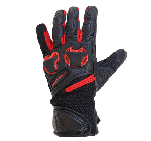 [TUFFG2021007L] GUANTE BB PIEL NEGRO/ROJO TALLA L