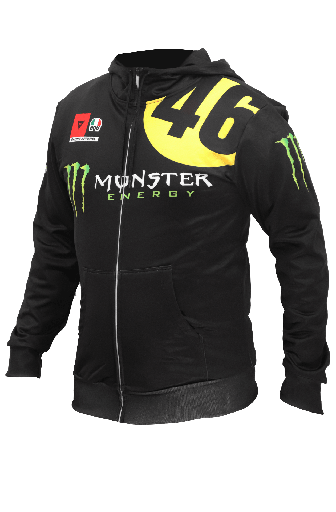 [HOODIE-045_M] SUDADERO NEGRO 46 M