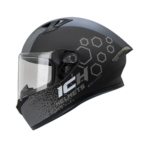 [ICH-503DV_ROYALTY_NMGXL] CASCO NEGRO M/GRIS ROYALTY ICH 503 XL
