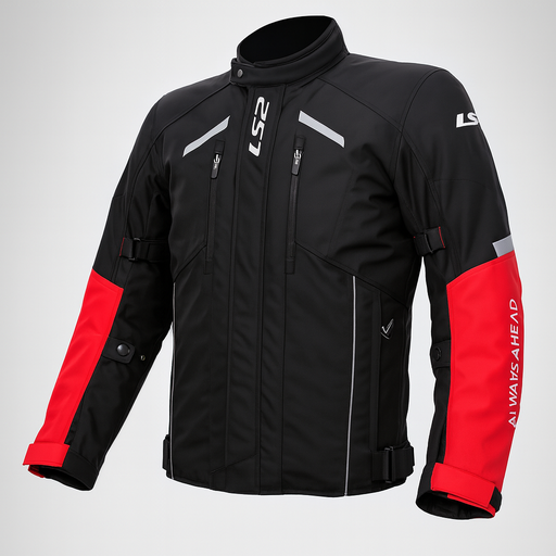 [27032NRJ3XL] CHUMPA SERRA SOUTH LS2 NEGRO/ROJO 3XL
