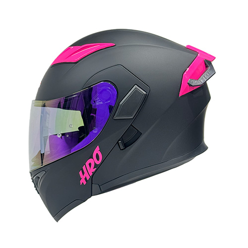 [HRO-3400EVO-SOLID_NMFCL] CASCO NEGRO M/FUCSIA SOLID HRO 3400 L