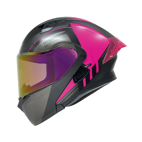 [ICH-3120DV-DOKU_NMFCL] CASCO NEGRO M/FUCSIA DOKU ICH-3120 L
