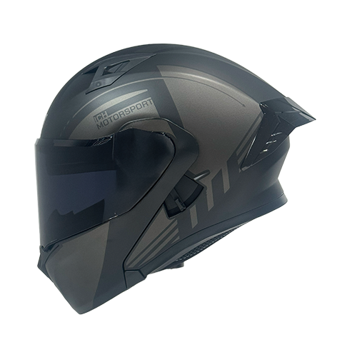 [ICH-3120DV-DOKU_NMGRL] CASCO NEGRO M/GRIS DOKU ICH-3120 L