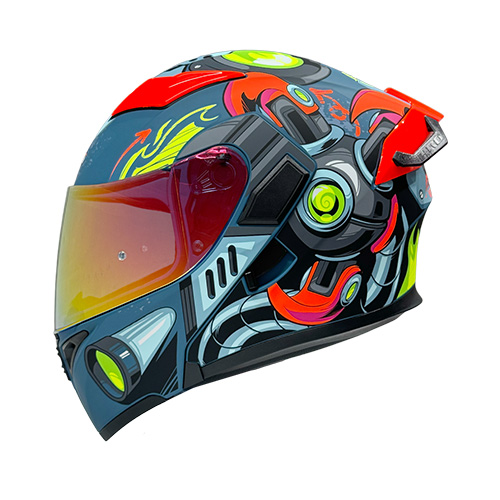 [HRO-3400EVO-ROBOT_AZMAMAXXL] CASCO AZUL M/AMARILLO ROBOT-EVO XXL