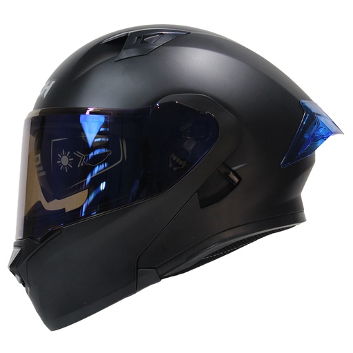 [ICH-3120DV-NM_SPOILER/AZUL_L] CASCO NEGRO SPOILER AZUL ICH 3120 L