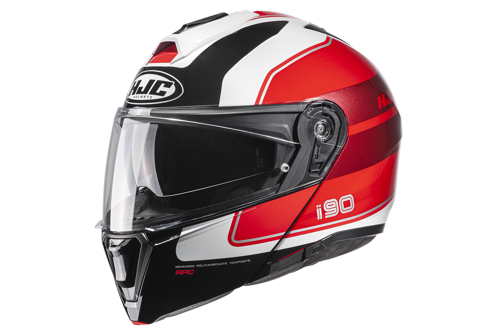 CASCO HJC I90 BLANCO/NEG/ROJO WASCO M