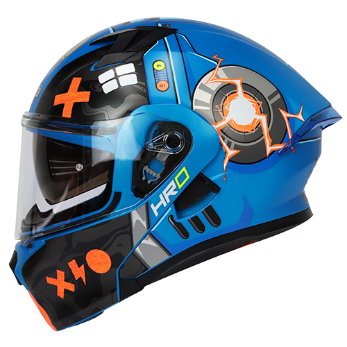 CASCO AZUL M/NARANJA BOT HRO 3420 M
