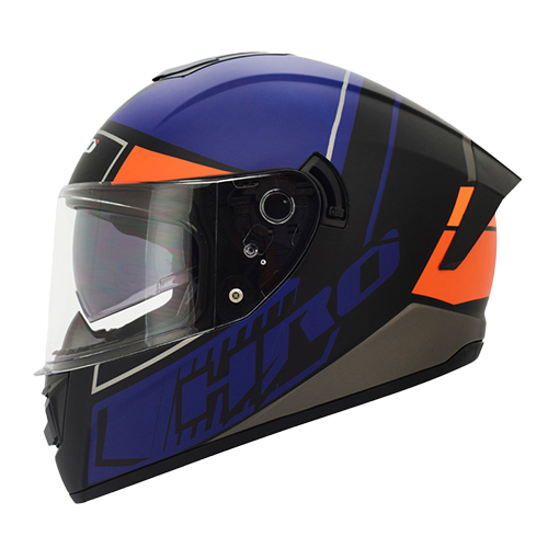 CASCO NEGRO M/AZUL BURST HRO 518 S