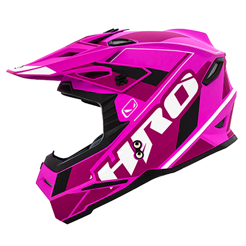 CASCO MORADO/NEON CHEKA HRO MX03 M