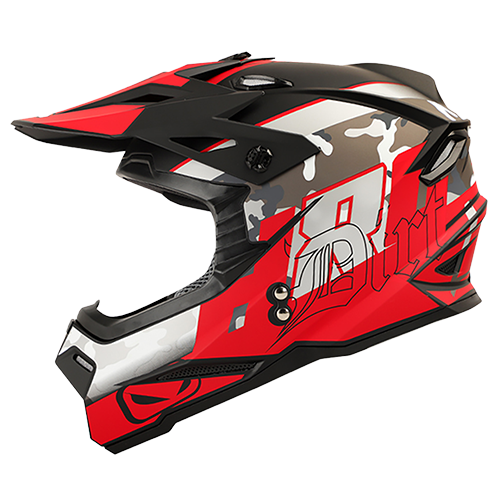 CASCO NEGRO M/ROJO DIRT HRO MX03 L