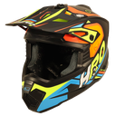 CASCO NEGRO M/AZUL ECKO HRO MX03 XL