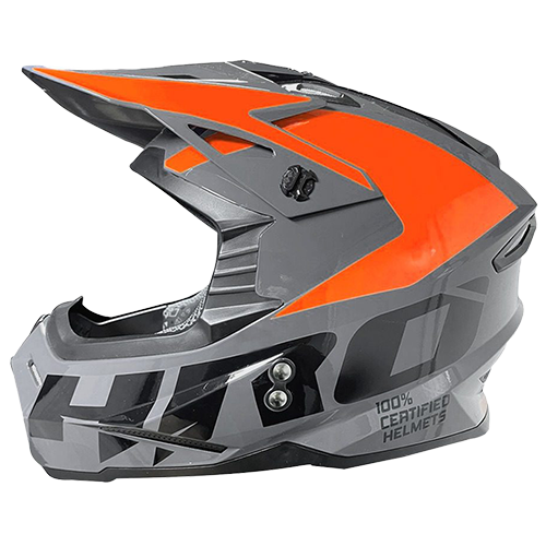 CASCO GRIS M/NARANJA GLORY HRO MX03 XL
