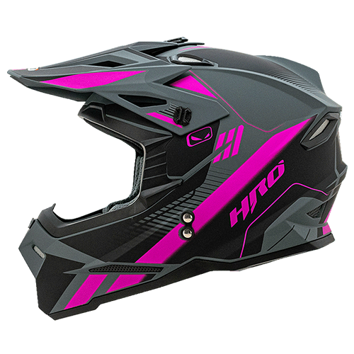 CASCO GRIS/ROSA KASE HRO MX03 S