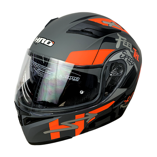 CASCO GRIS M/NARANJA COPY HRO 3400 XL