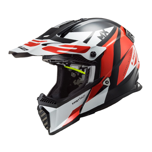 CASCO FAST MINI STRIKE NEG/BLA/ROJ LS2 L