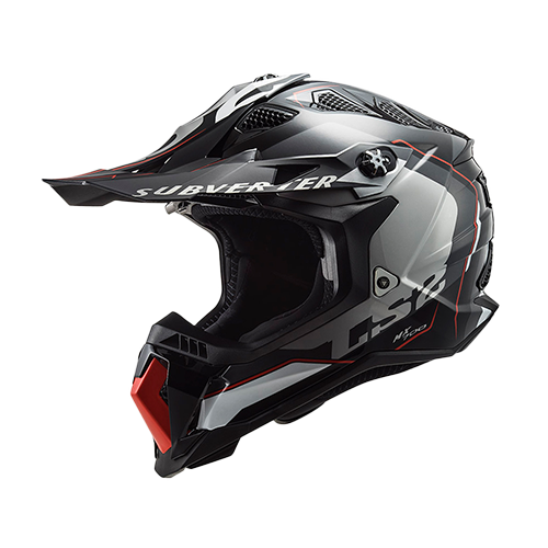 CASCO LS2 ARCHED NEGRO ROJO M