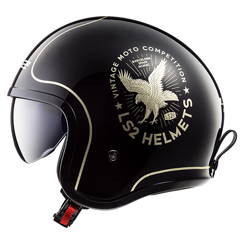 CASCO LS2 SPITFIRE-FLIER NEGRO MATE XXL
