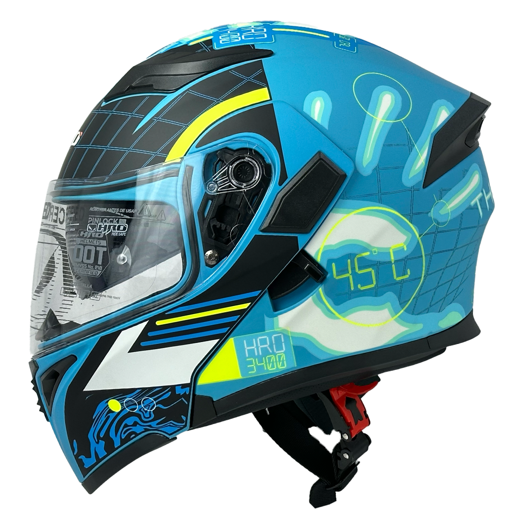 CASCO AZUL M/BLANCO THERMAL HRO 3400 S