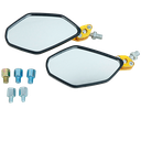 SET DE ESPEJOS TIPO LLAMAS NEGRO/AMARILL