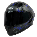 CASCO NEGRO M/AZUL TRACK ICH-3120 S