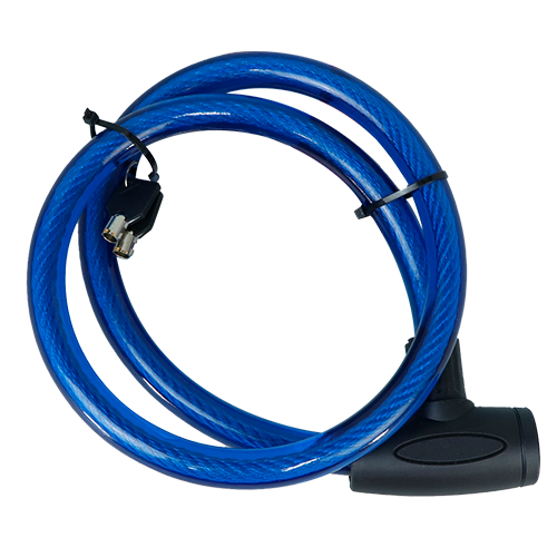 CANDADO DE SEGURIDAD 20 MM/1.20MTS AZUL