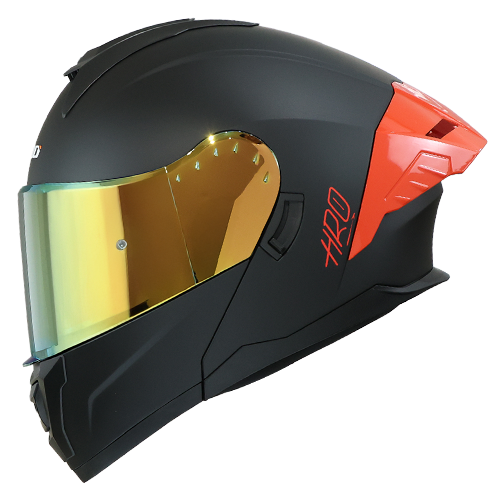 CASCO NEGRO M/ROJO SOLID HRO 3480 L