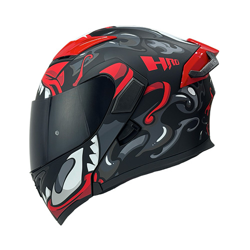 CASCO NEGRO M/ROJO ONIMASK-EVO XL
