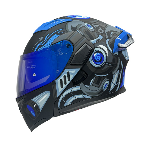 CASCO NEGRO M/AZUL ROBOT-EVO L