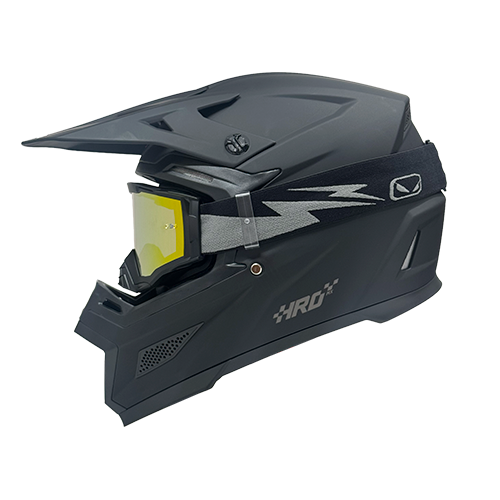 CASCO NEGRO MATE SOLID MX04 HRO L
