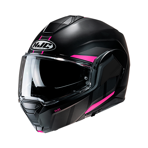 [HJC-I100-BEIS_NMROSL] CASCO HJC i100 BEIS MATE NEGRO/ROSADO L