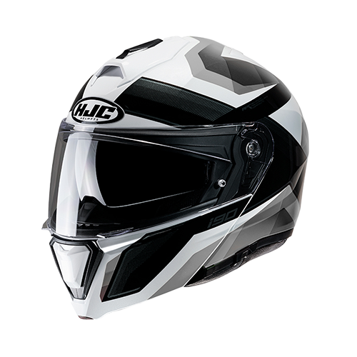 [HJC-I90-LARK_BLGM] CASCO HJC I90 LARK BLANCO/GRIS M