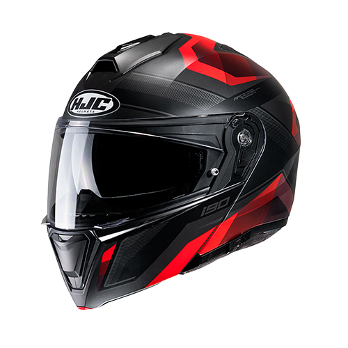 [HJC-I90-LARK_NMRM] CASCO HJC I90 LARK MATE NEGRO/ROJO M