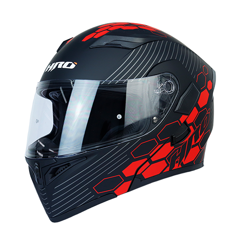 [HRO-3400SDV-CARBONITE _NMRJM] CASCO NEGRO M/ROJO CARBONITE HRO 3400 M