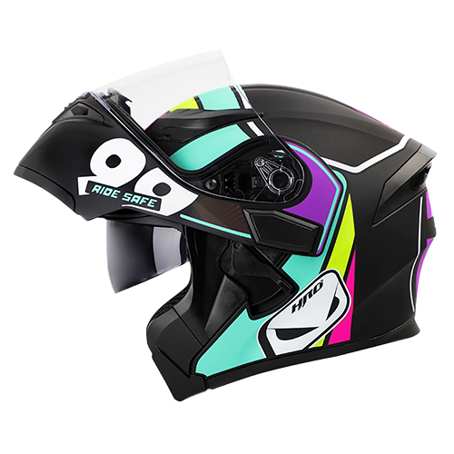 [HRO-3400SDV-CLASSIC_TURS] CASCO NEGRO TURQUESA CLASSIC HRO 3400 S