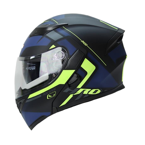 [HRO-3400SDV-LUPZET_NMAMAS] CASCO NEGRO M/AMARILLO LUPZET HRO 3400 S