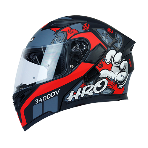 [HRO-3400SDV-MONEY _NMRJS] CASCO NEGRO M/ROJO MONEY HRO 3400 S