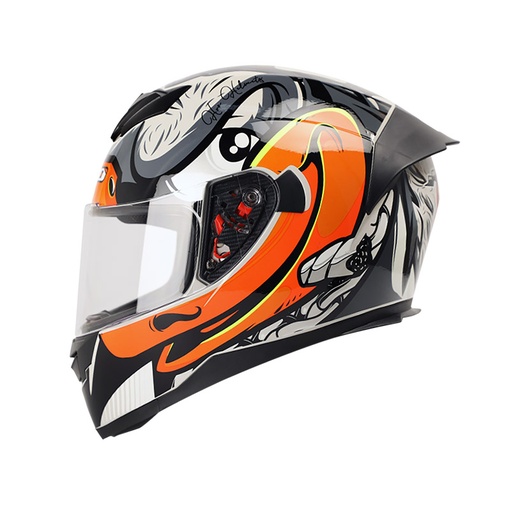 [HRO-511-CHULO_GMNARL] CASCO GRIS M/NARANJA CHULO HRO 511 L